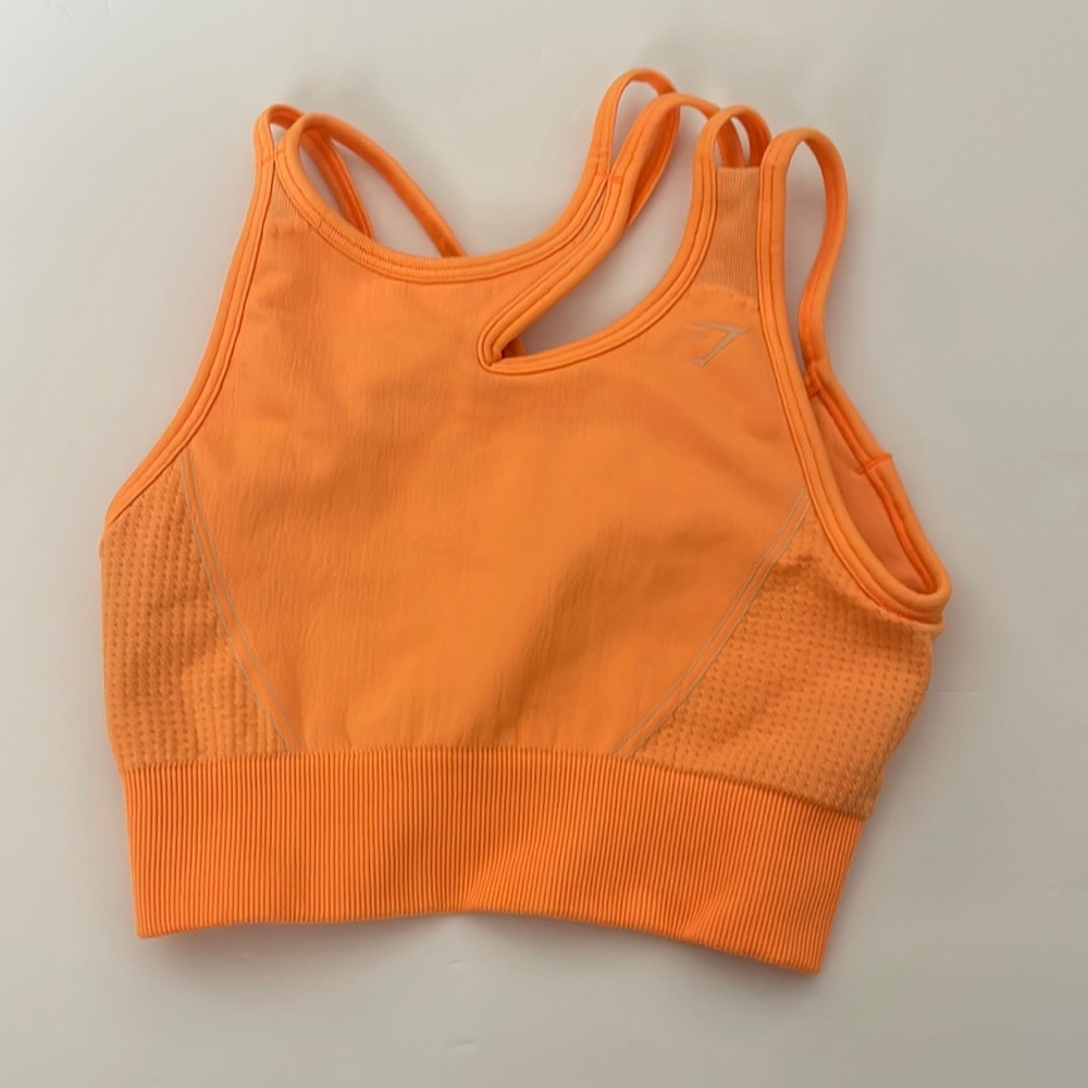 NWT GYMSHARK orange sports bra size small NWOT